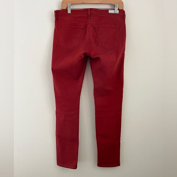 AG The Stevie Ankle Slim Straight Rust Jeans | Size 28R - Picture 7 of 10